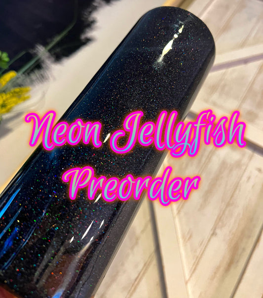 PRE-ORDER Neon Jellyfish Vibes - 25oz 3-D Hand sculpted Jellyfish Tumbler