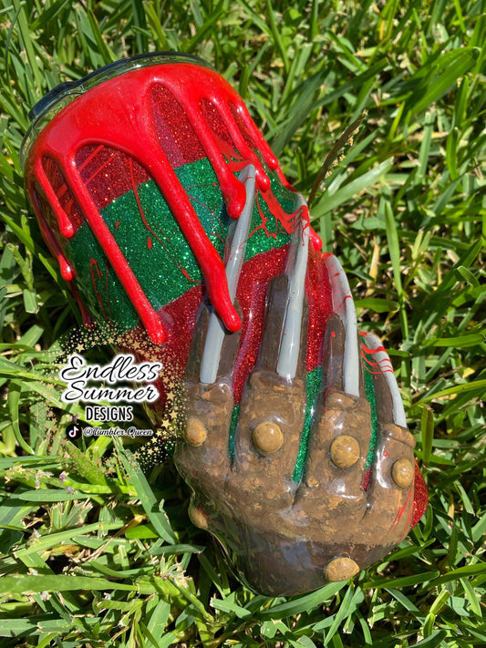 Creepy Hand - 20oz 3-D Hand sculpted Tumbler
