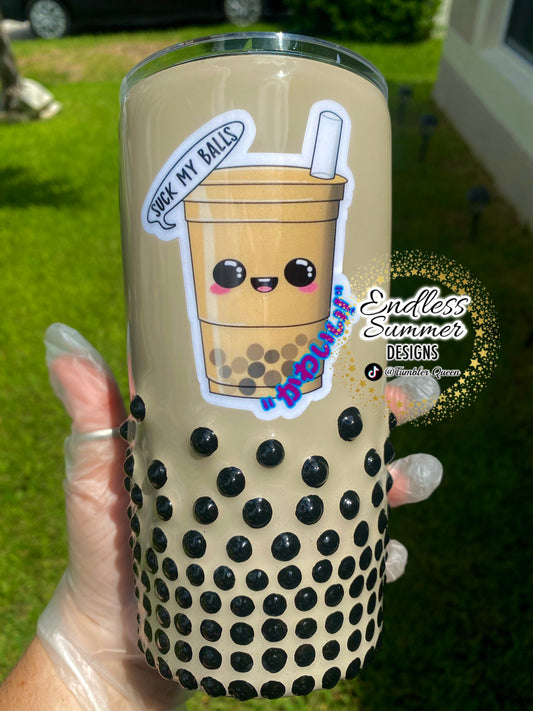 BOBA Tea - 20oz 3-D Handmade BOBA Tumbler.