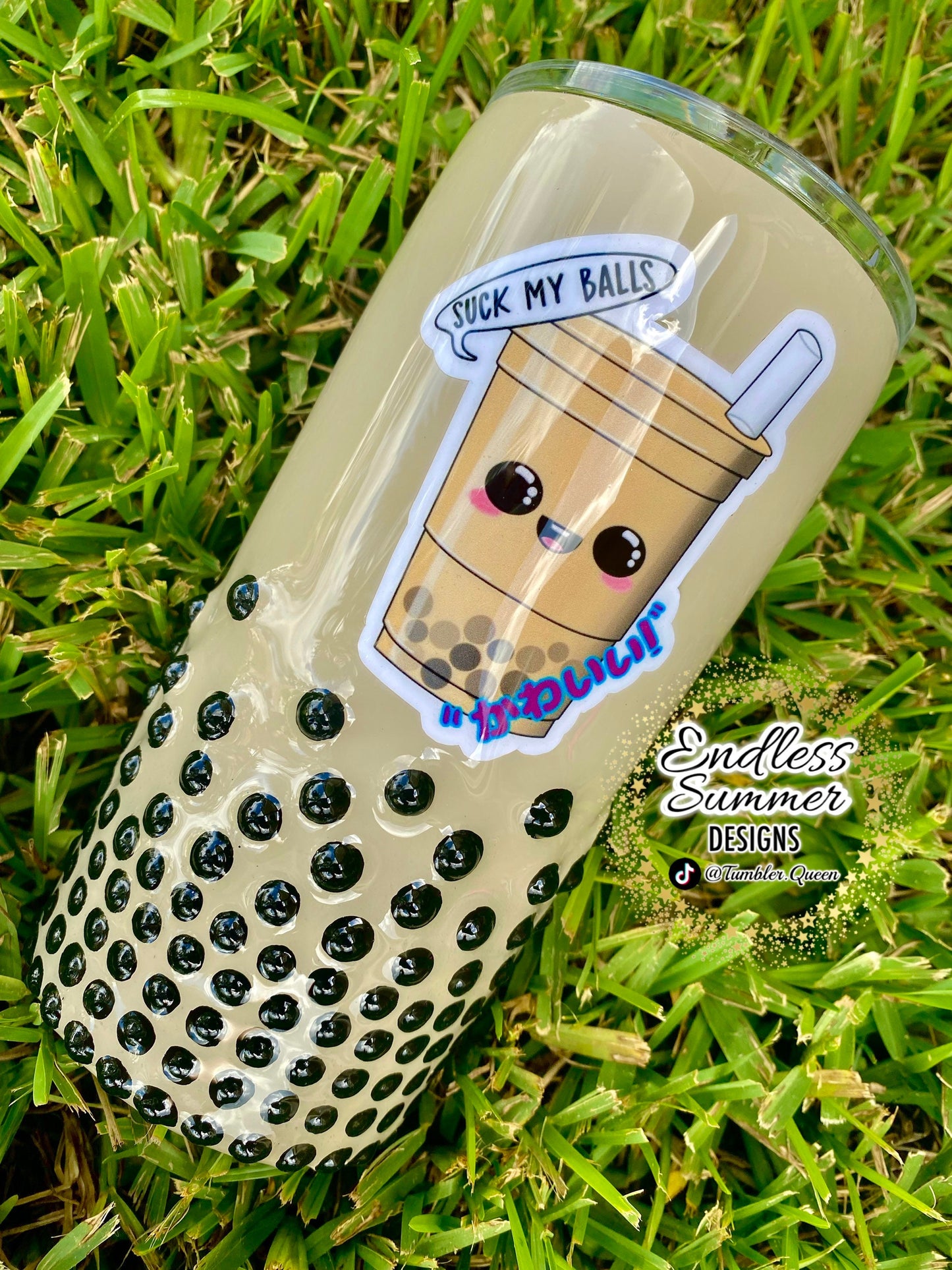 BOBA Tea - 20oz 3-D Handmade BOBA Tumbler.