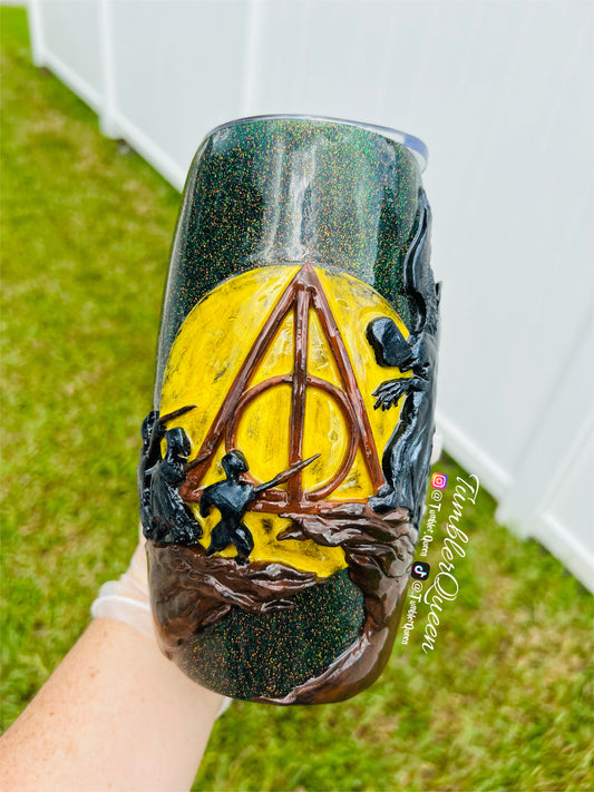 RTS Deathly Hal’s - 25oz 3-D Hand sculpted Tumbler
