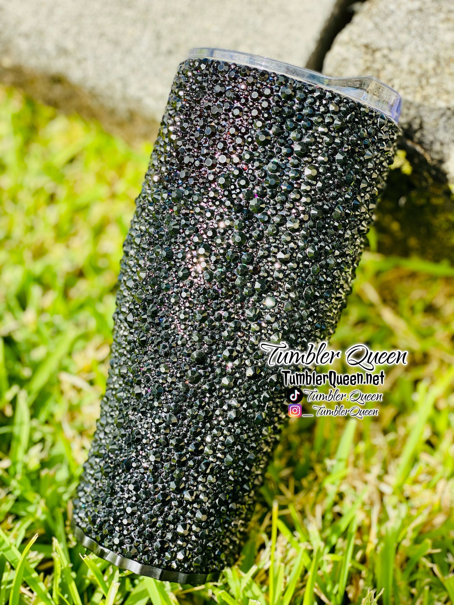 Blinged Clown - 30oz 3-D Hand sculpted rhinestoned tumbler.