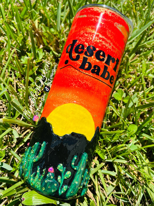 RTS Desert Sunset - 20oz 3-D Hand sculpted Tumbler