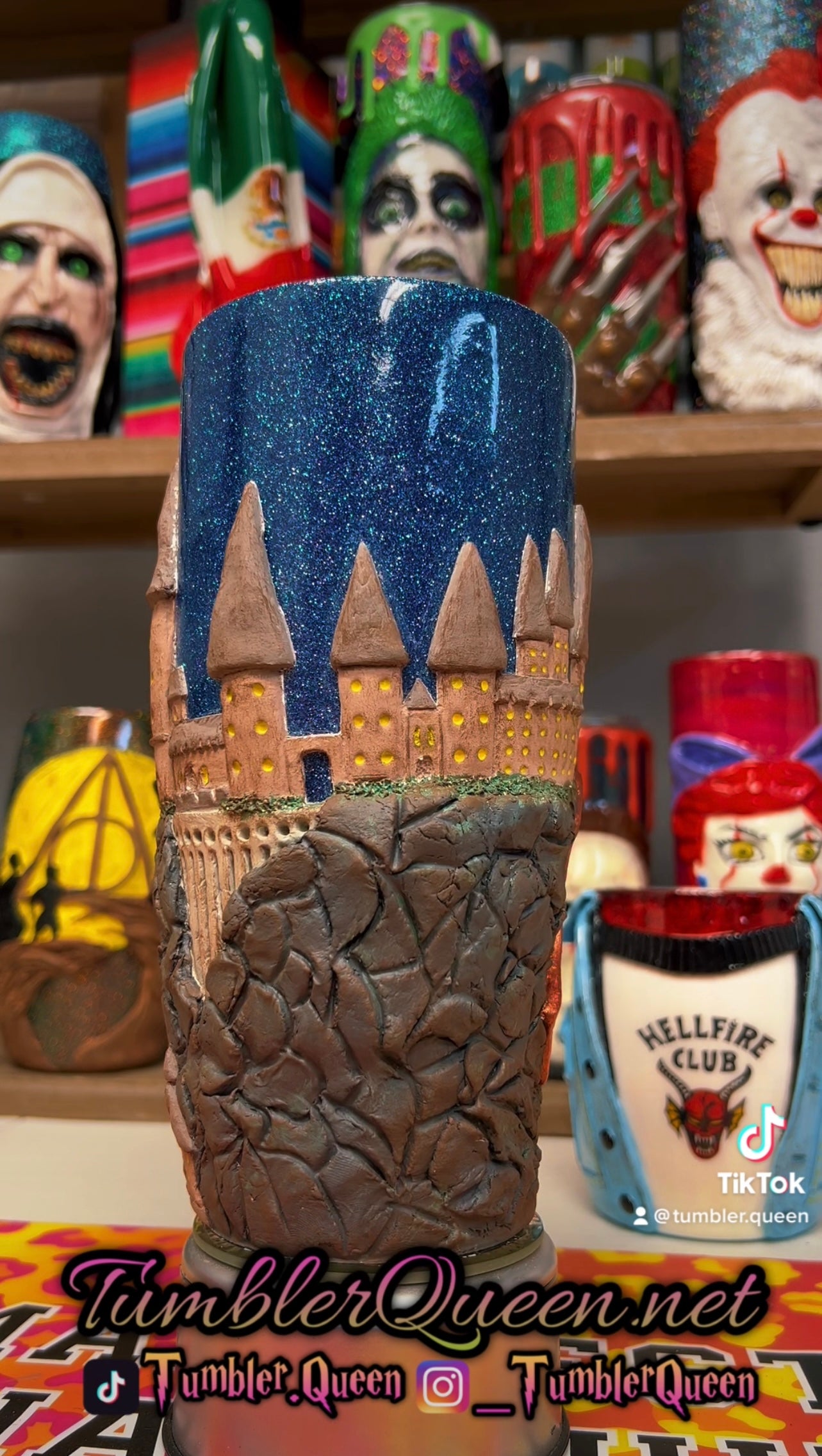 RTS Hogwarts - 30oz 3-D Hand sculpted Tumbler