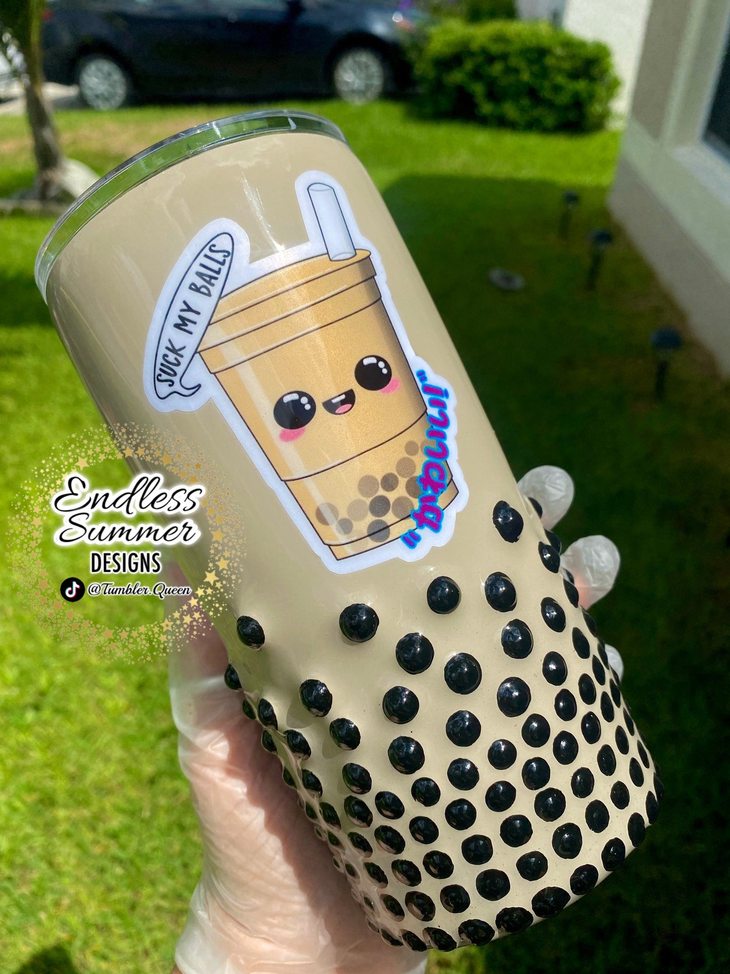 BOBA Tea - 20oz 3-D Handmade BOBA Tumbler.