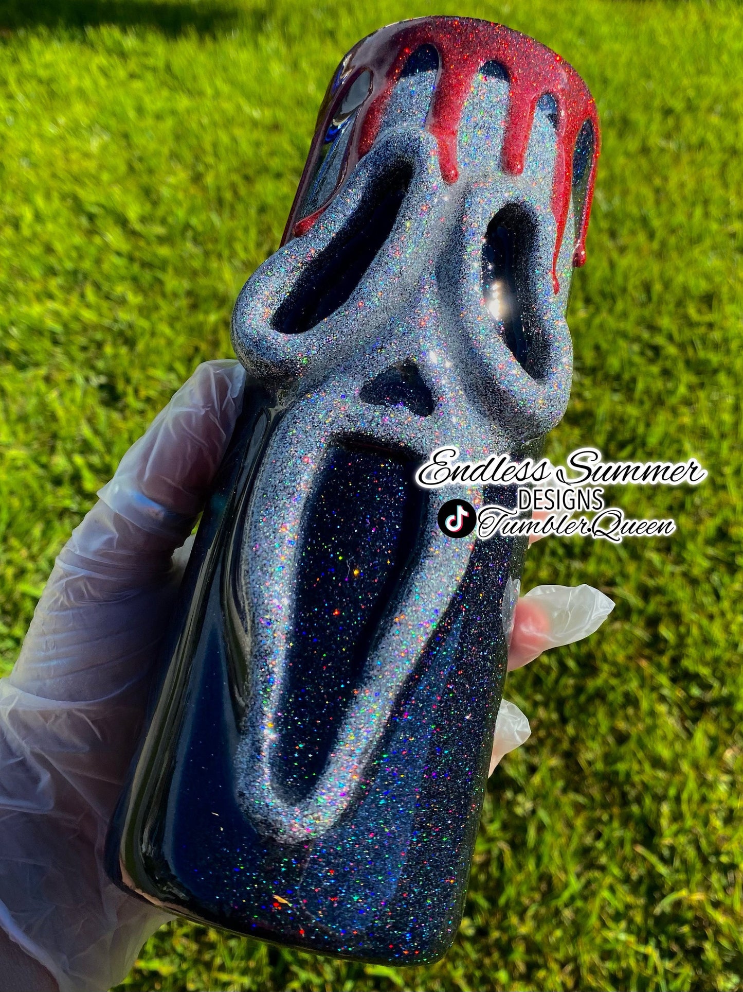 Creepy Mask - 20oz 3-D Hand sculpted Tumbler