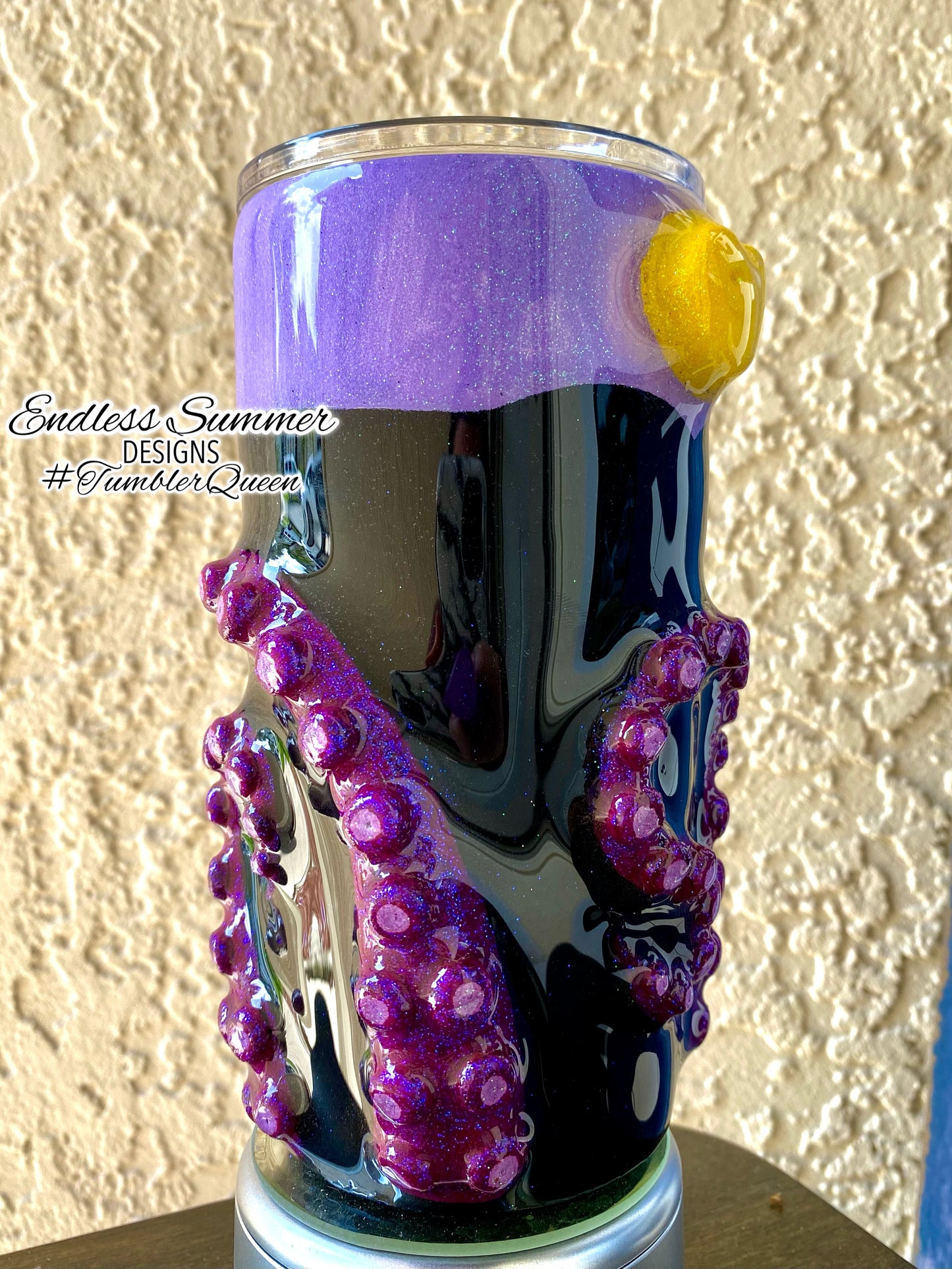 Octopus- 20oz 3-D Hand sculpted URSULA Tumbler