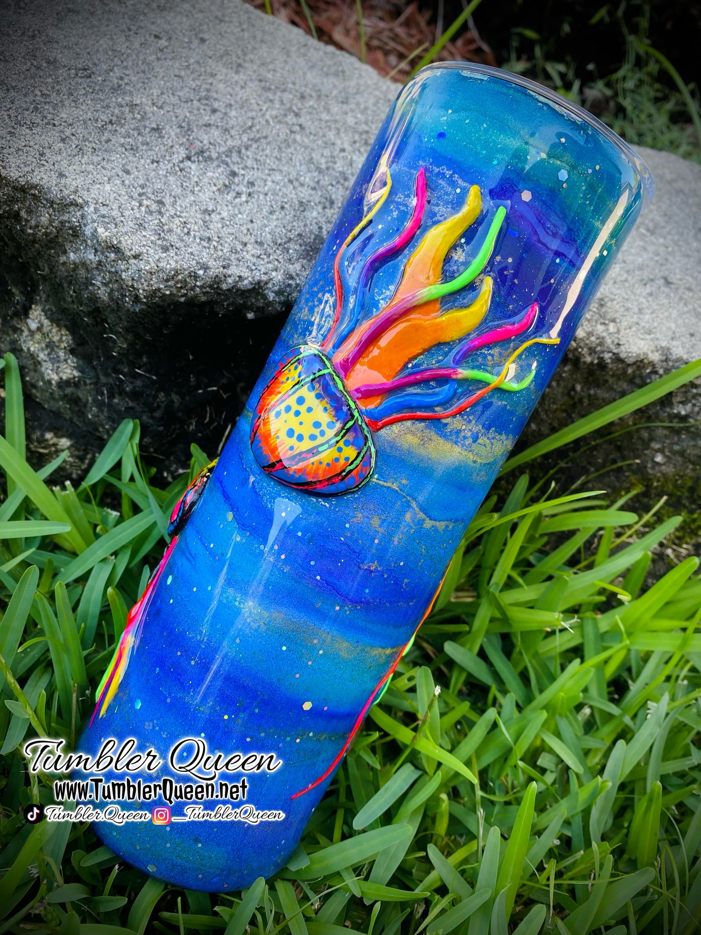 Jellyfish Vibes - 25oz 3-D Hand sculpted Jellyfish Tumbler