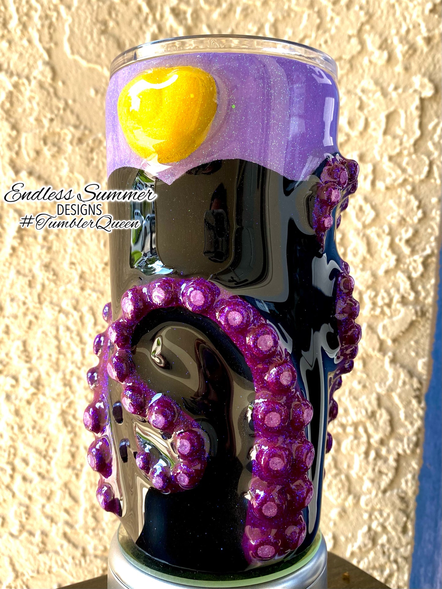 Octopus- 20oz 3-D Hand sculpted URSULA Tumbler